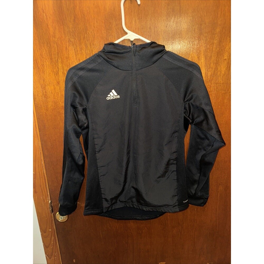 Adidas Womens Black Climawarm Windbreaker Activewear Jacket Size Medium